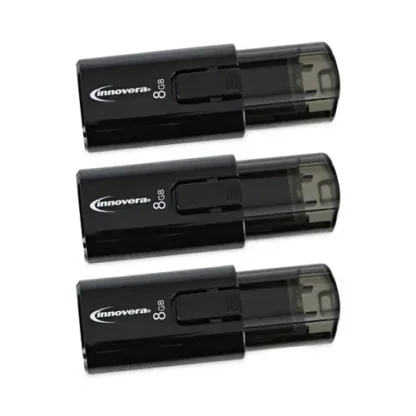 Innovera® USB 3.0 Flash Drive, 8 GB, 3/Pack
