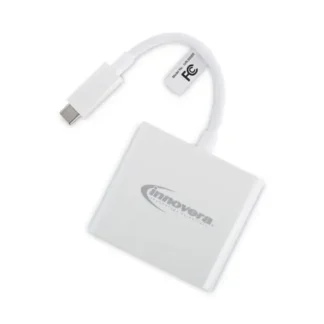 Innovera® USB Type-C HDMI Multiport Adapter, HDMI/USB-C/USB 3.0, 0.65 ft, White