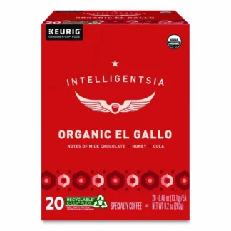 Intelligentsia El Gallo Organic Coffee K-Cups, Light Roast, 20/Box