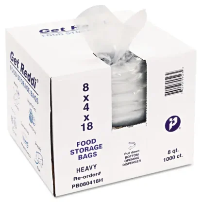 Inteplast Group Food Bags, 2 gal, Clear, 1,000/Carton