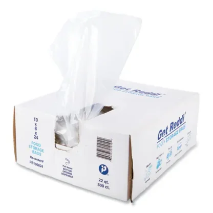 Inteplast Group Food Bags, 5.5 gal, Clear, 500/Carton