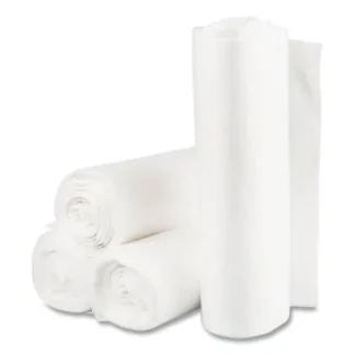 Inteplast Group High-Density Commercial Can Liner Value Pack, 60 gal, 14 mic, Clear, Interleaved Roll, 200 Bags/Carton