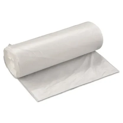 Inteplast Group High-Density Commercial Can Liner Value Pack, 60 gal, 19 mic, 38" x 58", Clear, Interleaved Roll, 25 Bags/Roll, 6 Rolls/Case