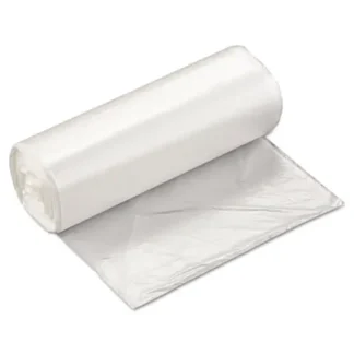 Inteplast Group High-Density Commercial Can Liners, 16 gal, 5 mic, 24" x 33", Natural, Perforated Roll, 50 Bags/Roll, 20 Rolls/Carton
