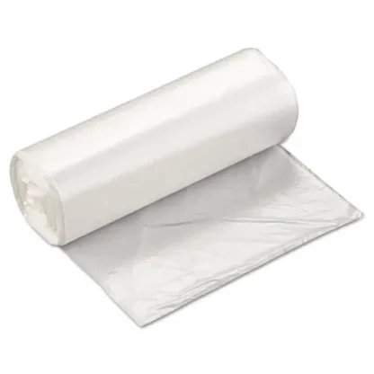 Inteplast Group High-Density Commercial Can Liners, 16 gal, 5 mic, 24" x 33", Natural, Perforated Roll, 50 Bags/Roll, 20 Rolls/Carton