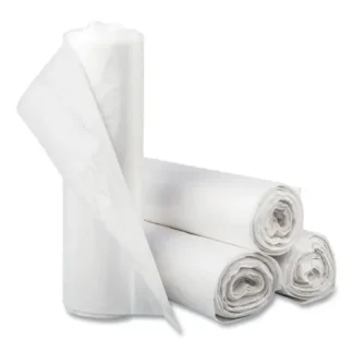 Inteplast Group High-Density Commercial Can Liners, Natural, 56 gal, 16 mic, 43" x 48", Interleaved Roll, 25 Bags/Roll, 8 Rolls/Carton