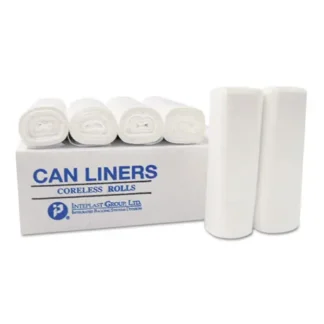 Inteplast Group High-Density Commercial Can Liners, Clear, 7 Gal, 6 Mic, 20" x 22"