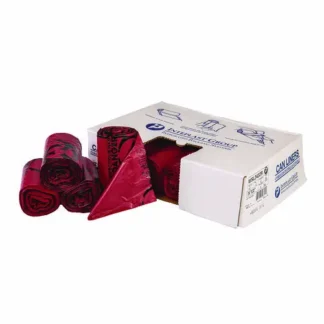 Inteplast Group Institutional Low-Density Can Liners, Infectious Waste Biohazard, 10 gal, Red, 1.3 mil, 24" x 23"