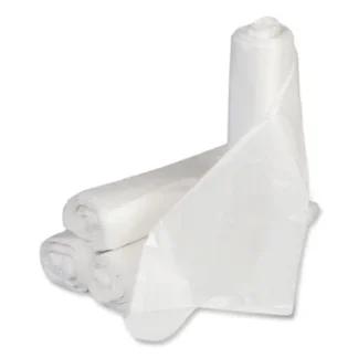 Inteplast Group Low-Density Commercial Can Liners, 10 gal, 0.35 mil, 24" x 24", Clear