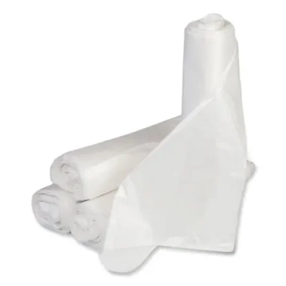 Inteplast Group Low-Density Commercial Can Liners, 10 gal, 0.35 mil, 24" x 24", Clear