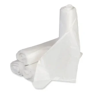 Inteplast Group Low-Density Commercial Can Liners, 16 gal, 0.5 mil, 24" x 32", White, Interleaved Roll, 50 Bags/Roll, 10 Rolls/Carton