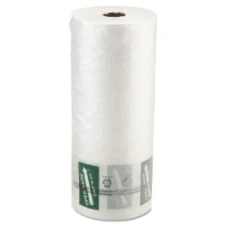 Inteplast Group Produce Bags, Fruits and Veggies - More Matters Labeling, 0.35 mil, 12" x 20", Clear, 875 Bags/Roll, 4 Rolls/Carton