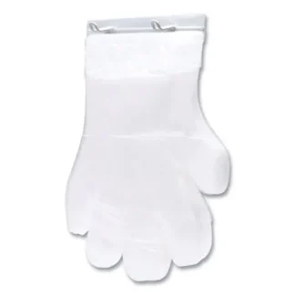 Inteplast Group Reddi-to-Go Poly Gloves on Wicket, One Size, Clear, 8,000/Carton