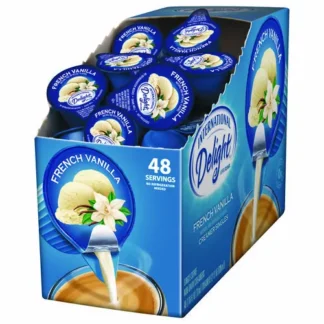 International Delight® Flavored Liquid Non-Dairy Coffee Creamer, French Vanilla, Mini Cups, 48/Box