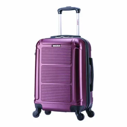 InUSA Luggage Pilot Hard Side Carry-On Suitcase, Four-Wheeled Spinner, Wine