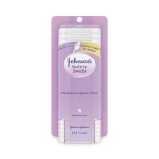 Johnson & Johnson® Pure Cotton Swabs, Safety Swabs, 185/Pack