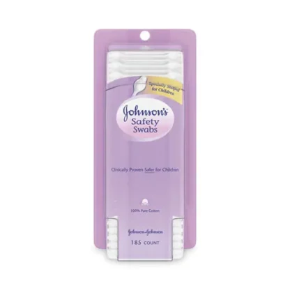 Johnson & Johnson® Pure Cotton Swabs, Safety Swabs, 185/Pack