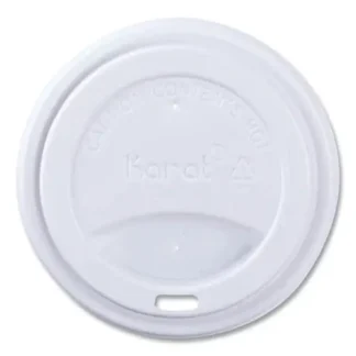 Karat® Hot Cup Lids, Sipper Lid, Plastic, White, 1,000/Carton