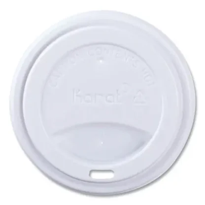 Karat® Hot Cup Lids, Sipper Lid, Plastic, White, 1,000/Carton