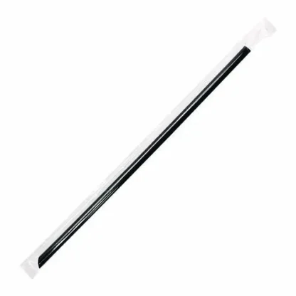 Karat® Jumbo Straws, 9", Black, 2,000/Carton
