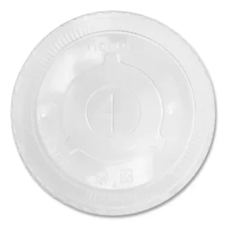 Karat® PET Lids, Flat, Fits 32 oz Cold Cups, Clear, 600/Carton