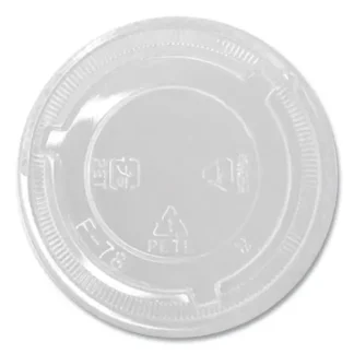 Karat® PET Lids, No Hole Flat Lid, Fits 8 oz to 10 oz Cold Cups, Plastic, Clear, 1,000/Carton