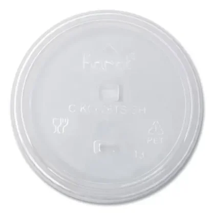Karat® PET Lids, Strawless Sipper, Fits 12 oz to 24 oz Cold Cups, Plastic, Clear, 1,000/Carton