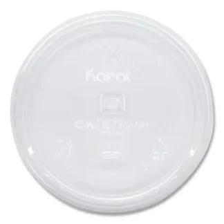 Karat® PET Lids, Strawless Sipper, Fits 32 oz Cold Cups, Plastic, Clear, 1,000/Carton