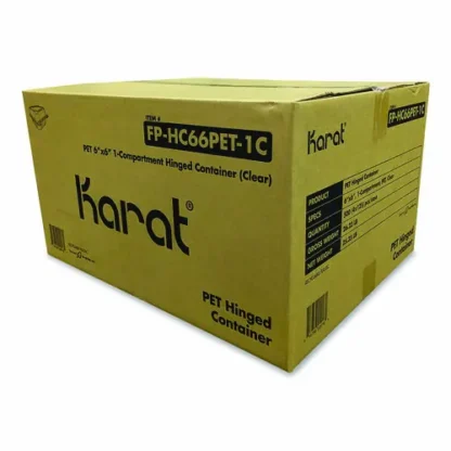 Karat® PET Plastic Hinged Container