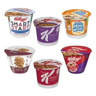 Kellogg's® Breakfast Cereal - Single Serve, Classic Wellness Assortment, 2.2 oz Cup, 60/Carton