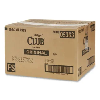 Kellogg's® Club Original Crackers, 0.25 oz, 2 Crackers/Pack, 500 Packs/Carton