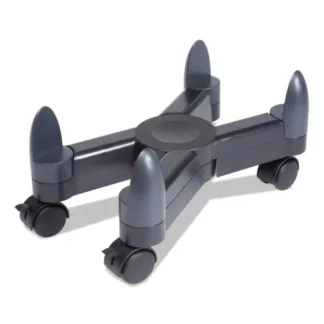 Kelly Computer Supply Computer Stand with Locking Wheels, Black, Supports 40 lb