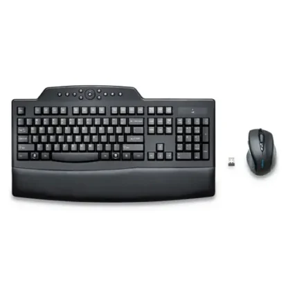 Kensington® Pro Fit Comfort Wireless Desktop Set, 2.4 GHz Frequency, 30 ft Wireless Range, Black