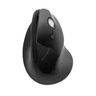 Kensington® Pro Fit Ergo Vertical Wireless Mouse, 2.4 GHz Frequency, 65.62 ft Wireless Range, Right Hand Use, Black