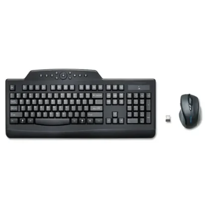 Kensington® Pro Fit Wireless Media Desktop Set, 2.4 GHz Frequency / 30 ft Wireless Range, Black