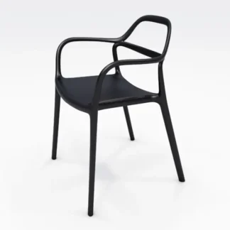 KFI Studios Dali Indoor/Outdoor Chair, Black