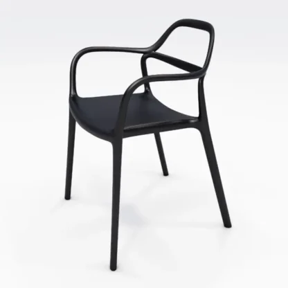 KFI Studios Dali Indoor/Outdoor Chair, Black