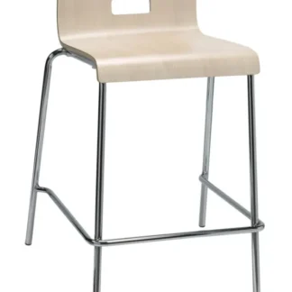 KFI Studios Jive Counter Height Stool, Natural Plywood Shell, Low Back