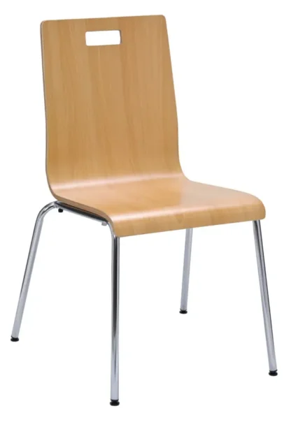 KFI Studios JIVE Series Bentwood Laminate Cafe Chair, Natural Finish