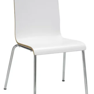 KFI Studios JIVE Series Bentwood Laminate Cafe Chair, White Finish