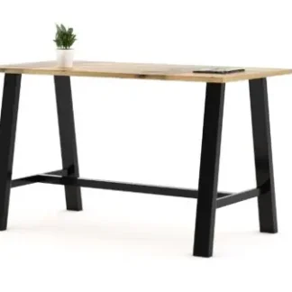 KFI Studios Midtown 3 x 6 FT Conference Table, Natural Finish, Bistro Height