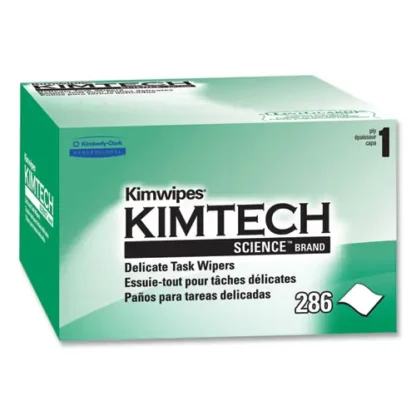 Kimtech™ Kimwipes, Delicate Task Wipers, 1-Ply, 4.4 x 8.4, Unscented, White, 286/Box