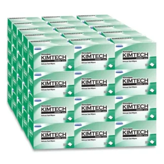 Kimtech™ Kimwipes, Delicate Task Wipers, 1-Ply, Unscented, White, 286 Wipes/Box, 60 Boxes/Carton
