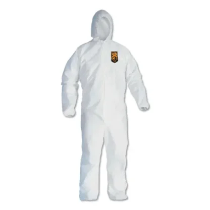KleenGuard™ A40 Elastic-Cuff and Ankle Hooded Coveralls, 4X-Large, White, 25/Carton