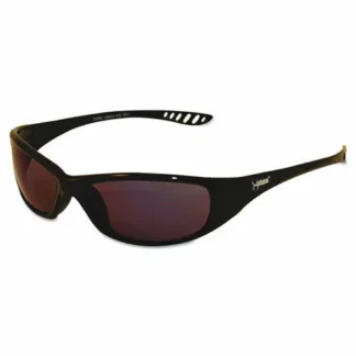 KleenGuard™ V40 HellRaiser Safety Glasses, Black Frame, Blue Mirror Lens