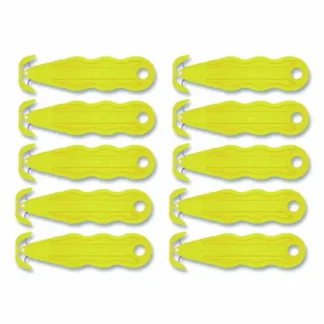 Klever Kutter™ Kurve Blade Plus Safety Cutter, Yellow, 10/Box