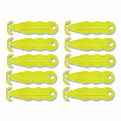 Klever Kutter™ Kurve Blade Plus Safety Cutter, Yellow, 10/Box