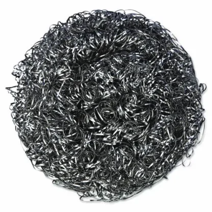Kurly Kate® Stainless Steel Scrubbers, Large, 12 Scrubbers/Pack, 6 Packs/Carton