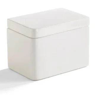 Lacca Cotton Jar – White