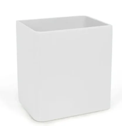 Lacca Wastebasket – White